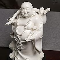 陶器製 布袋像 金色座布団付 Amazon｜布袋様 ゴールド 七福神 布袋 オブジェ 弥勒菩薩 仏像